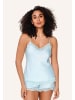 Linga Dore satin top & short DAILY in Pastel blue