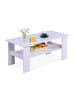 relaxdays Couchtisch in Weiß - (B)100 x (H)43,5 x (T)50 cm