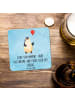 Mr. & Mrs. Panda Untersetzer Pinguin Luftballon mit Spruch in Eisblau