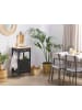 Beliani Servierwagen SIENA in Schwarz/Braun - (W) 48 x (H) 89 x (L) 39 cm