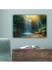 MuchoWow Leinwand bilder Wasserfall Sonnenstrahlen (BxH)