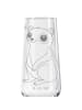 Mr. & Mrs. Panda Champagnerglas Plumplori Glücklich ohne Spruch in Transparent