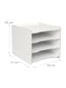 relaxdays Briefablage in Weiß - (B)25 x (H)25 x (T)31 cm