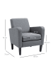 HOMCOM Einzelsessel-66B x 72T x 74H cm-Hellgrau