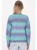 myMo Damen Sweater in Blau Mehrfarbig