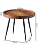 KADIMA DESIGN Beistelltisch | Sheesham/Metall, 46x40x46cm, Industrial