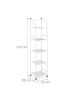 relaxdays Standregal in Weiß - (B)33 x (H)145 x (T)28 cm