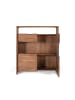 Giner y Colomer Sideboard aus massivem Akazienholz, natürlichem Design und Glas in Brown
