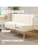 HOMCOM Sofa in Cremeweiß 117L x 56,5B x 77H cm