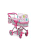 Moni Puppenwagen pink Rose 9651B in rosa