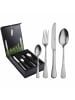 Picard & Wielpütz 24er Set Tafelbesteck inkl. Besteckbox Landhaus Vintage silber in silber