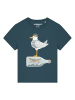 wat? Apparel T-Shirt Möwe mit Hut in Petrol