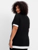 sheego 2-in-1-Shirt in schwarz-weiß