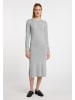 DreiMaster Damen Strickkleid in Grau Melange