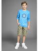 Delmao Langarmshirt in türkis