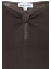 More & More softes Halbarmshirt, Knot-Detail in brown