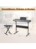 COSTWAY Keyboard Piano 61 Tasten mit Hocker in Schwarz