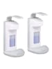 relaxdays 2x Desinfektionsspender in Weiß - 500 ml