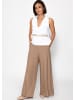 SASSYCLASSY Lässige Hose in Crincle-Optik in Braun