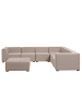 Beliani 2-tlg Lounge Set AREZZO in Beige/Schwarz linksseitig
