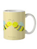 Mr. & Mrs. Panda Kaffeetasse Biene Liebe ohne Spruch in Gelb Pastell