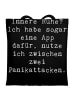 Mr. & Mrs. Panda Canvas Bag Spruch Innere Ruhe mit Spruch in Schwarz