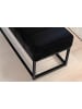 FineBuy Sitzbänk in Schwarz / Samt / 108x40x40