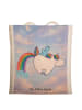 Mr. & Mrs. Panda Shopping Tasche Einhorn Fliegendes Pferd Design... in Weiß