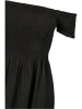 Urban Classics Urban Classics Damen Ladies Smoked Off Shoulder Dress in black