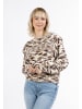 myMo Damen Strickpullover in Braun Mehrfarbig