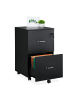 relaxdays Rollcontainer in Schwarz - (B)43 x (H)72 x (T)46 cm