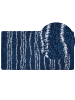 Beliani Shaggy TASHIR in Blau/Weiß - (W) 80 x (H) 80 x (L) 150 cm