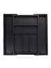relaxdays Besteckkasten in Schwarz - (B)30,5 x (H)5 x (T)46 cm