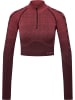 Hummel Trainingsjacke "Mt Fade Seamless Half Zip" in Braun