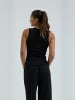 Seamless Basic Top Jacquard in Black