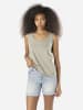 KOROSHI Damen-Tanktop mit Nieten in khaki