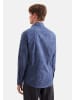 Seidensticker Flanellhemd Slim in Dunkelblau