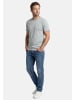 Lerros T-Shirt Basic in Grau / gelb
