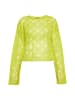Swirly Damen Pullover in Limette