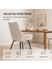 Home Nature Wohnkonzept Esszimmerstühle 2er Set aus Leinen mit Wingback in Beige 67.5x60x94 cm
