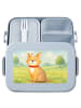 Mr. & Mrs. Panda Snack Box Hund Glück Design ohne Spruch in Blau Pastell