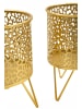 Mauro Ferretti Set mit 2 goldenen Metall-Pflanztöpfen Ø cm 16X20-13X20