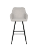 Beliani 2er-Set Barhocker CASMALIA in Beige/Schwarz