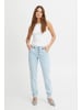 Pulz Jeans PZMELINA loose fit in Bleached Blue Denim