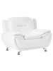 Beliani Sessel LEIRA in Weiß/Silber - (W) 111 x (H) 86 x (L) 78 cm