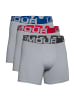 Under Armour Boxershorts Boxerjock 6 Zoll 3P in Light Grey Melange 3390