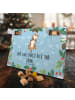 Mr. & Mrs. Panda Hund Adventskalender Hund Streicheln mit Spruch in Eisblau