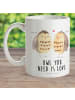 Mr. & Mrs. Panda Tasse Eulen Liebe mit Spruch in Weiß