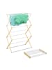 relaxdays Wäscheständer in Natur/ Weiß - (B)74 x (H)107 x (T)37 cm