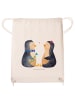 Mr. & Mrs. Panda Tragetasche Pinguin Pärchen ohne Spruch in Creme
